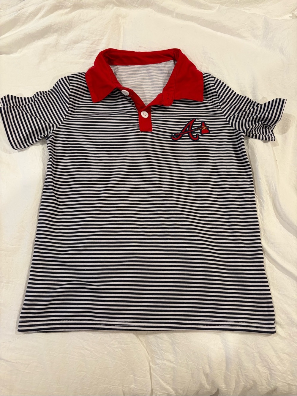 Boys size 7-8 Atlanta Braves Polo